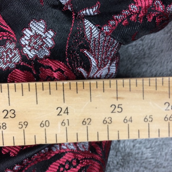 Guillaume Blazer Womens 2X Floral Tapestry Red Silver Metallic Holiday Jacket - Picture 8 of 16